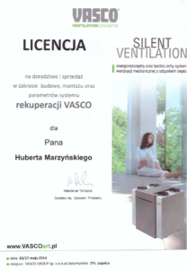 Licencja VASCO | rekuperacja